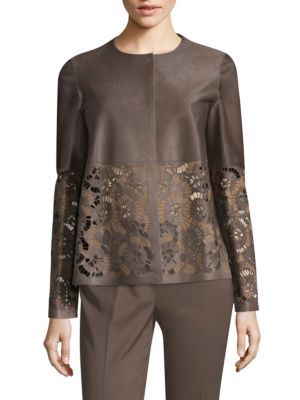 LAFAYETTE 148 NEW YORK Sherice Laced Snap Jacket. #lafayette148newyork #cloth # Dress Muslim Modern, Lace Outfits, Hair Snap, Kebaya Muslim, Lace Dress Design, Mode Crochet, Muslim Fashion Dress, Lace Outfit, Pretty Blouses