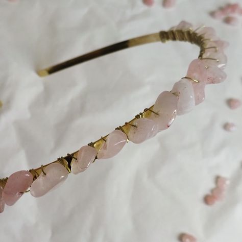 Excited to share this item from my #etsy shop: Rose Quartz Headband - Rose Quartz Chips Pink Crystal Crown - Crystal Energy Head Band - Photo Shoot Prop Gem Hair Accessories Quartz Headband, Rose Quartz Accessories, Gemstone Hair, Crystal Crowns, Accessories Board, Gem Hair, Festival Headband, Crown Crystal, Antler Headband