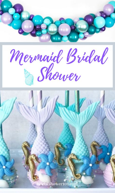 Mermaid Bridal Shower Cake, Ariel Bridal Shower Ideas, Bridal Shower Mermaid Theme, Mermaid Theme Bridal Shower Ideas, Little Mermaid Bridal Shower Ideas, Under The Sea Bridal Shower Ideas, Ocean Bridal Shower Ideas, Mermaid Bridal Shower Ideas, Mermaid Theme Wedding