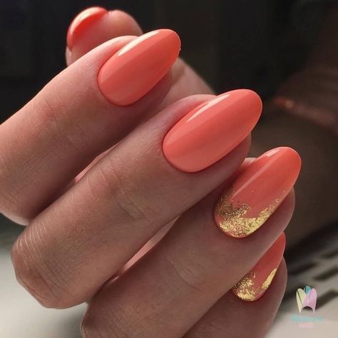 Summer Nails 2023 Color Trends, Nails 2023 Color Trends, 2023 Color Trends, Summer Nails 2023, Unghie Sfumate, Peach Nails, Coral Nails, 2023 Color, Cute Gel Nails