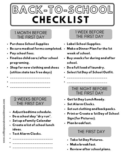 How to stay organized for school with this checklist of things to do before school starts #parenting #kids #school #firstdayofschool Before Back To School To Do List, How To Start A School, What To Do When Going To A New School, Thing To Do Before School Starts, Things To Do To Prepare For School, Things To Do Before College Starts, Things To Do Before Back To School, Schedules For School, Things To Do Before School Starts List