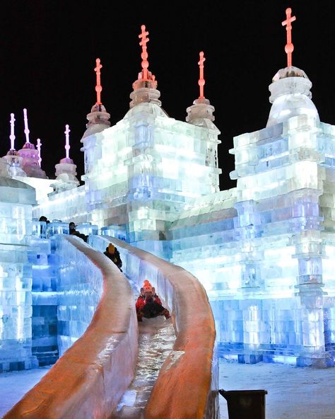 Harbin Ice and Snow Sculpture Festival - Harbin, China | Fest300 #IceSculpture #IceFestival Wedding Sculpture, Harbin China, Ice Festival, China Image, Festival Photography, Ice Art, Snow Sculptures, Church Pictures, Ice Castles