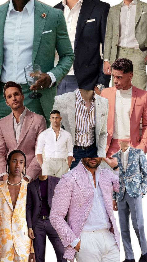 Colorful Cocktail Attire, Men Wedding Attire, Men Wedding Attire Guest, Cocktail Wedding Attire, Cocktail Attire Men, Blazers For Men Casual, Wedding Guest Attire, Mens Wedding Attire, Colorful Cocktails