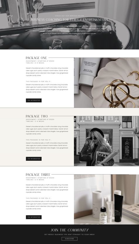 Showit Pricing Guide Template | Price List | Packages and Pricing Template Website Design Pricing, Photography Price List, Photography Website Templates, Pricing Guides Templates, Web Site Design, Pricing Templates, Showit Template, Guide Template, Pricing Guides