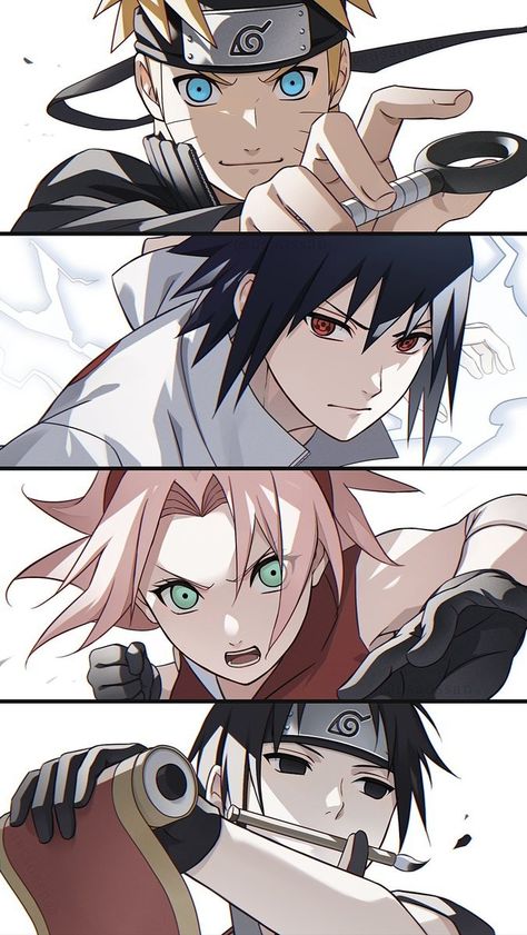 Team 7 Fanart, Sasuke Shippuden, Tikki Y Plagg, Naruto Team 7, Naruto Minato, Naruto Images, Naruto Teams, Naruko Uzumaki, Naruto Fan Art