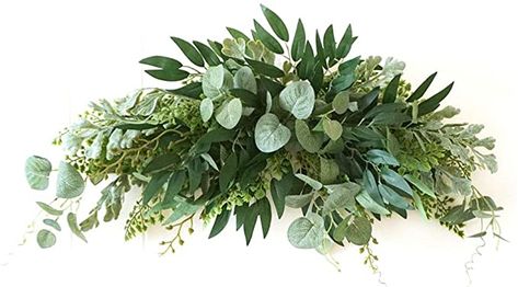 Arch Front Door, Garland For Table, Flowers Front Door, Front Door Wall Decor, Arch Home, Mixed Eucalyptus, Wedding Swag, Garden Party Decorations, Wedding Arch Flowers