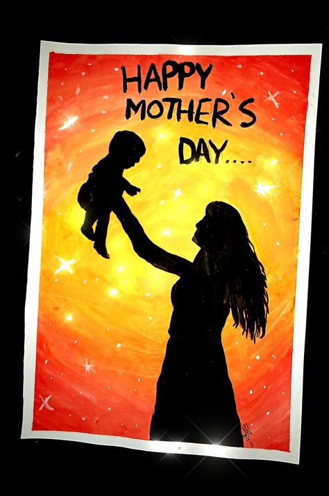 Mother's Day special drawing Mother’s Day Painting, Mothers Day Drawings, Village Drawing, Happy Birthday Drawings, Birthday Drawing, Special Painting, Happy Birthday Mother, Day Painting, Beginning Of Spring