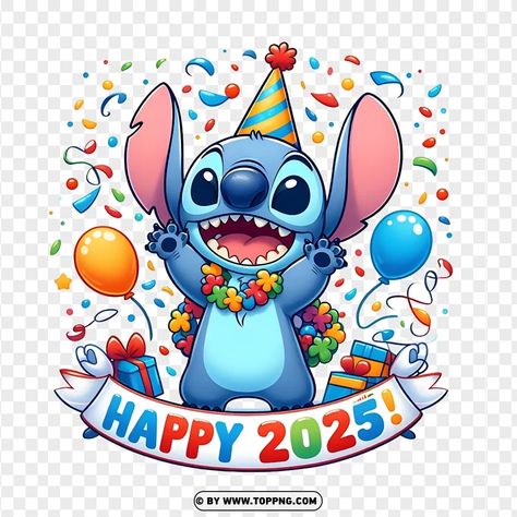 Happy New Year 2025 Stitch, Happy New Year 2025 Clip Art, Stitch New Year Wallpaper, Happy New Year 2025 Cute, Happy New Year2025, New Years 2025, 2025 Is My Year, 2025 Happy New Year, 2025 New Year