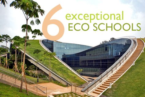 6 Exceptional Eco Schools | Inhabitat - Sustainable Design Innovation, Eco Architecture, Green Building Residential Building Entrance, Green Architecture Concept, Green Building Architecture, Sustainable Schools, Residential Building Design, Plans Architecture, Eco Architecture, Green School, Oscar Niemeyer