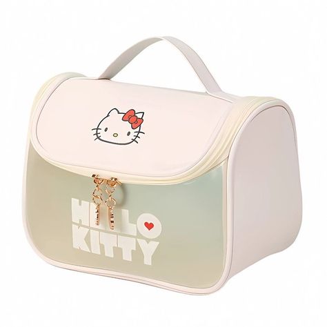 PU Leather Translucent Waterproof Makeup Cosmetic Bag - White-2 Makeup Bag Organizer, House Appliances, Kitty Makeup, Hello Kitty Merchandise, Wardrobe Must Haves, Makeup Purse, Hello Kitty Makeup, Own Room, Lipstick Bag