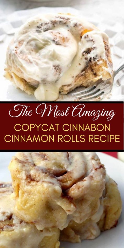 I've tried this recipe and the results are very satisfying Best Ever Cinnamon Rolls, Copycat Cinnabon Cinnamon Rolls, Copycat Cinnabon Recipe, Cinnabon Cinnamon Rolls Recipe, Copycat Cinnabon, Cinnabon Rolls, Cinnamon Roll Frosting, Cinnabon Cinnamon Rolls, Recipe For Dinner