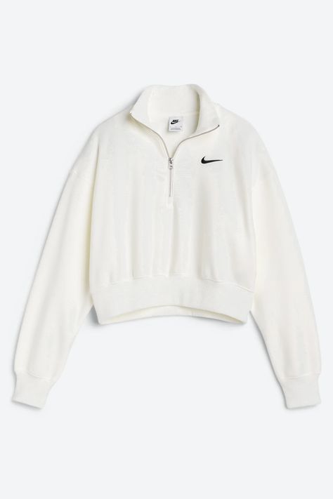 Women's Nike Oversized 1/2 Zip Crop Sweatshirt | Stitch Fix Nike Clothes, Oversized Zip Up Hoodie, Zip Up Top, Nike Sweatshirts, Nike Hoodie, Crop Sweatshirt, Nike Outfits, Zip Up Hoodie, Stitch Fix