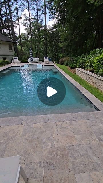 Luke Burbank/Artistic Pools Inc. on Instagram: "16'x32' rectangle pool with flush spa and silver travertine coping and decking in Atlanta GA. #artisticpools #luxurypools #gapoolbuilder #pools #pool #swimmingpool #poolman #pebbletec #poolmanluke #poolparty #swimmingpools #jandypoolproducts #tnpoolbuilders #masterpoolsguild" Rectangle Pool With Spa, Silver Travertine, Rectangle Pool, Leisure Pools, Luxury Pools, Atlanta Ga, Pool Party, Swimming Pools, Atlanta