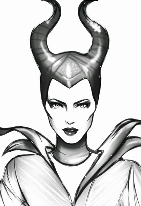 Maleficent Art, Badass Drawings, Disney Character Drawings, Disney Drawings Sketches, Cute Disney Drawings, Disney Art Drawings, Disney Princess Drawings, Princess Drawings, Disney Sketches