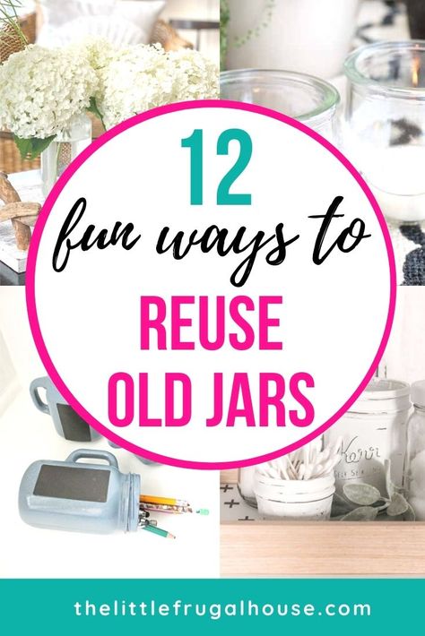 Jam Jar Crafts, Reuse Candle Jars, Old Candle Jars, Empty Candle Jars, Old Jars, Fun Diy Craft Projects, Old Candy, Dollar Tree Ideas, Old Candles