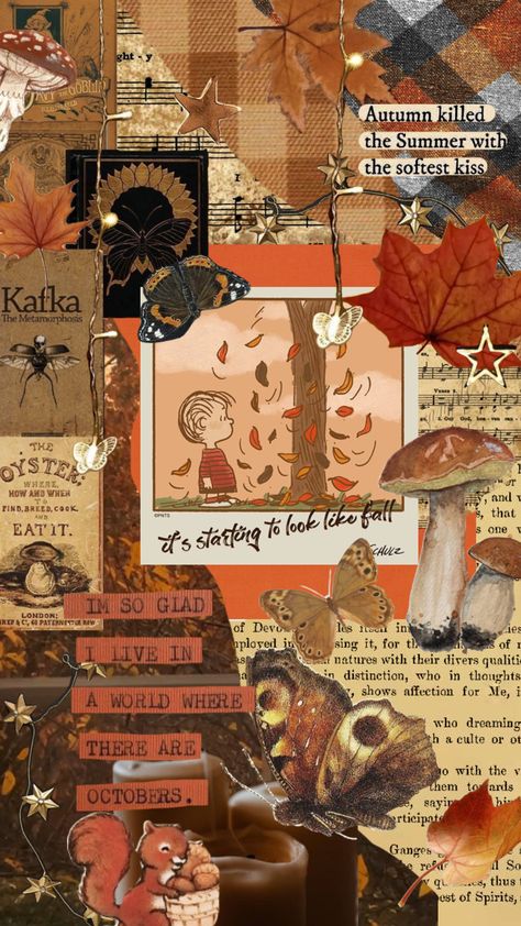 Cute Fall Collage Wallpapers, Fall Collage Wallpaper Iphone, Vintage Fall Aesthetic Wallpaper, November Aesthetic Wallpaper, October Collage, Collage Iphone Wallpaper, Fall Collage, Autumn Wallpapers, Autumn Phone Wallpaper