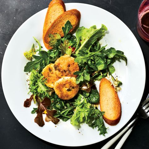 Our 28 Best Easter Brunch Recipes Garlic Croutons, Baked Goat Cheese, Alice Waters, Salad Dressing Recipe, Goat Cheese Salad, Cheese Salad, Best Food Ever, Croutons, Dressing Recipe