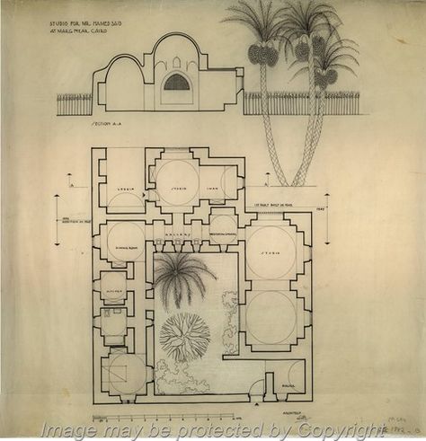 Villa Resort Design Plan, Hasan Fathy, Arabic House Design, Hassan Fathy, Restaurant Floor Plan, Resort Design Plan, Conceptual Sketches, Earthy Home Decor, Plans Architecture