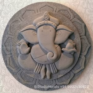 Ganesha Mural Art, Clay Art On Wall, Fevicryl Mould It Clay Art, Ganpati Clay Art, 3d Clay Mural Art, Ganesha Clay Art, Clay Artwork, Clay Ganesha, Mural Art Design