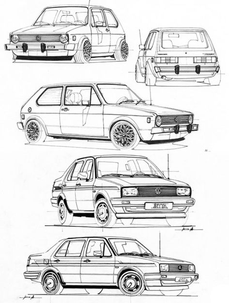 Car Drawing In Perspective, Vehicle Drawing Reference, Cars In Perspective Drawing, Car Angles Drawing, Car Art Reference, Vehicles In Perspective, Back Of A Car Drawing, Car Drawing Side View, Car Front View Drawing