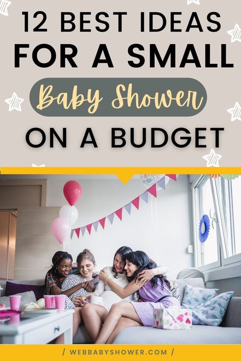 Want to have an intimate baby shower on a budget? Here are 12 cheap ideas for a baby shower on a budget that is equally fun and memorable! #babyshowerbudget #cheapbabyshower Intimate Baby Shower Ideas, Cheap Baby Shower Decorations, Baby Shower On A Budget, Baby Shower Etiquette, Shower On A Budget, Virtual Baby Shower Ideas, Baby Shower Checklist, Online Baby Shower, Free Baby Shower Games