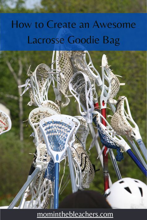 Want to create an awesome lacrosse goodie bag? I'll show you how to pull together a few snacks and practical items that kids will love! Lacrosse Snack Ideas, Lacrosse Tournament Packing List, What To Keep In Your Lacrosse Bag, Team Sport Snacks, Lacrosse Party Decorations, Lacrosse Team Gifts, Lacrosse Party Favors, Gifts For Lacrosse Players, Lacrosse Birthday