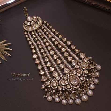 Zubeina Moissanite Polki Jhummar Vintage Indian Jewelry, Bridal Jewellery Inspiration, Bridal Jewelry Sets Brides, Gold Earrings Wedding, Indian Jewelry Earrings, Antique Jewellery Designs, Pearl Necklace Designs, Fancy Jewellery Designs, Antique Bridal Jewelry