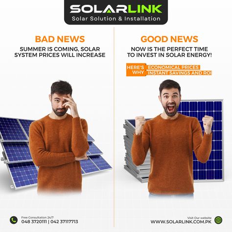 ☀️ Summer's heating up, so are electricity bills! 👾 Beat the heat and slash your energy costs with solar power from #SolarLink! Get a free quote today and see how much you can save! ➡️ https://solarlink.bio.link #solarpower #summerishere #savemoney #gogreen #renewableenergy #solarpanels #solarenergy #sustainableliving #ecofriendly #homeimprovement #solarinvestment #solarinstallation #solarquotes #pakistan Solar Quotes, Solar System Design, Solar Solutions, Solar Installation, Solar Panel Installation, Solar Power System, Electricity Bill, Summer Is Coming, Beat The Heat