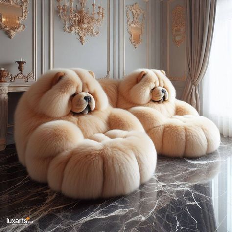 Dog Shaped Fur Lounge Chairs 🐶🪑🐾 #DogFurChairs #CanineComfort #CozySeating Curl up in canine coziness with Dog Shaped Fur Lounge Chairs. These chairs are designed in the likeness of adorable dogs, complete with fluffy fur upholstery for maximum comfort. Bring a touch of whimsy and warmth to your home decor with Dog Shaped Fur Lounge Chairs, where every sit-down is a snuggle with man's best friend. 🐾🛋️✨ https://luxarts.net/dog-shaped-fur-lounge-chairs/ Fur Chairs, Equine Photography Poses, Dog Chair, Big Couch, Fur Chair, Cuddle Chair, Beautiful Dog Breeds, Luxury Sofa Design, Unusual Furniture