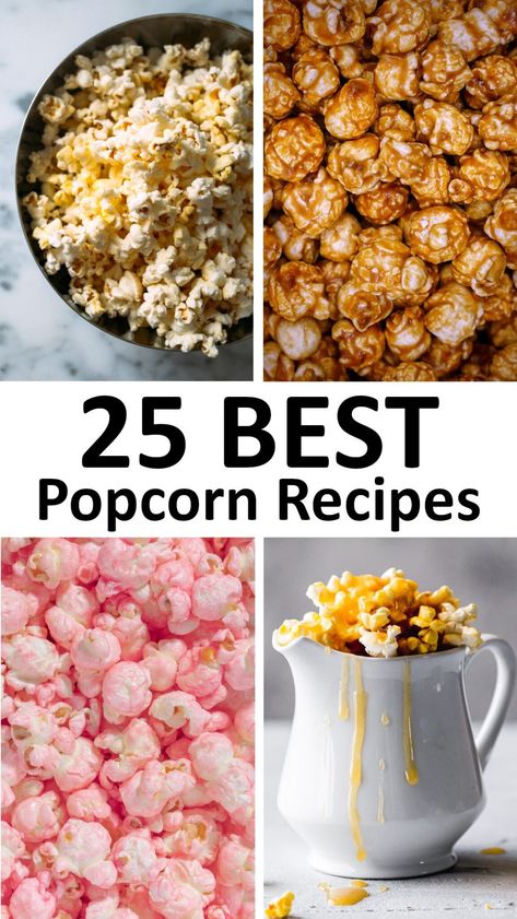 The 25 BEST Popcorn Recipes - GypsyPlate Popcorn Business, Popcorn Seasoning Recipes, Gourmet Popcorn Recipes, Popcorn Ideas, Flavored Popcorn Recipes, Popcorn Recipes Sweet, Cinnamon Popcorn, Popcorn Sweet, Fun Popcorn