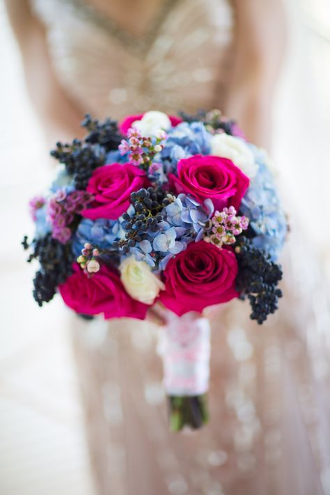 Bridal Flowers Bouquet Pink, Bridal Bouquet Bright, Prom Flowers Bouquet, Small Wedding Bouquets, Prom Bouquet, Wedding Flower Guide, Bridal Bouquet Pink, Blue Wedding Bouquet, Wedding Bouquets Pink