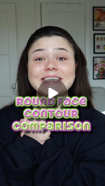 Rachel OCool on Instagram: "Which round face contour method is best?? (Full version on my TT) #roundface #contour #makeuptips" Contour A Round Face Shape, How To Contour A Round Face Step By Step, Contouring A Round Face, Round Face Makeup Contour, Makeup Look For Round Face, Contouring For Round Faces, Contour Makeup Round Face, Contour Round Face With Double Chin, Round Face Beauty