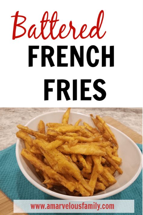 Coated French Fries Recipe, Crispy Deep Fried French Fries, French Fry Batter, Homemade Breaded French Fries, Crunchy Fries Recipe, French Fry Toppings, Homemade Battered French Fries, Kfc French Fries Recipe, Crispy French Fries Recipe