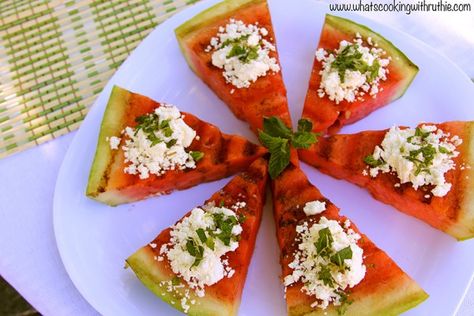 Salmon On Toast, Watermelon Appetizer, Toast Points, Salmon Toast, Grilled Appetizers, Grilled Watermelon, On Toast, Summer Soiree, Small Bites