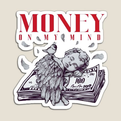 Money On My Mind Tattoo, Money T Shirt Designs, Graphic Design Money, Money Art Drawings, Money Logo Design Ideas, Money Graphic Design, Money Angel, Money Tshirt, Hand Guide