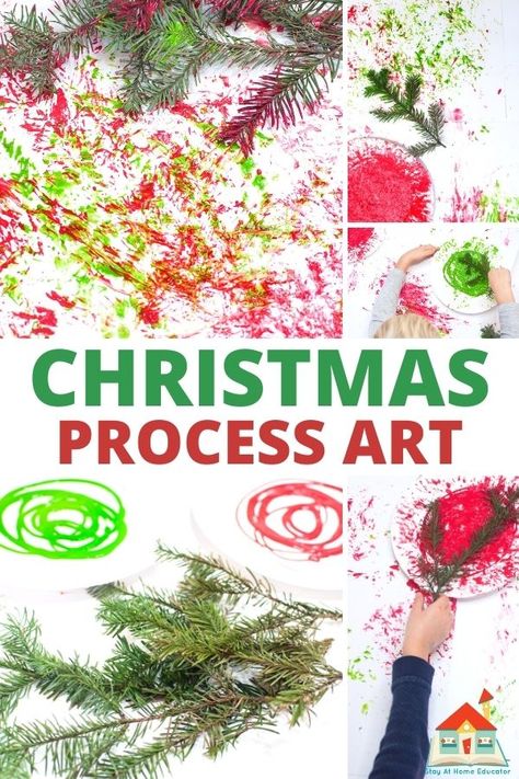 Process Art For Kids, Activity For Christmas, Prek Christmas, Christmas Stem Activities, Christmas Sensory, Preschool Christmas Activities, Activity For Preschoolers, Pine Boughs, December Activities