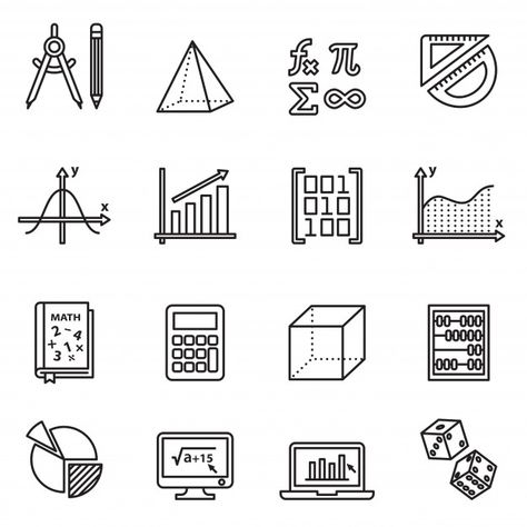 Math icon set Premium Vector | Free Vector #Freepik #freevector #freeschool #freedesign #freetechnology #freeicon Math Doodles Art, Math Designs, Math Icon, Math Vector, Doodle Maths, Math Logo, Math Doodles, Math Drawing, Math Wallpaper