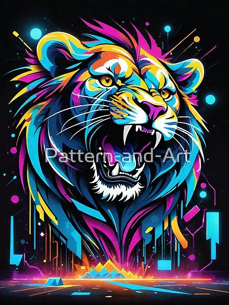 Lion Illustration Art 68 by Pattern-and-Art | Redbubble Lion Illustration Art, Lion Illustration, Dog Mat, Journal Gift, Anime Music, Pet Bandana, Graffiti Art, Mask For Kids, Photographic Prints