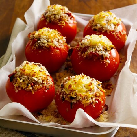 Stuffed Tomatoes, Mushroom Rice, Perfect Rice, Easy Eat, Life's Too Short, Long Grain Rice, Smoked Bacon, Tomato Recipes, Peppers And Onions