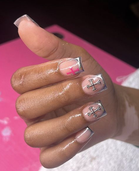 Short Acrylic Nails Black Women, Short Short Acrylic Nails, Acrylic Nails Black Women, Short Acrylic Nails Black, Initials Nails, Initial Nails, Nails Black Women, Acrylic Nails Black, Short Nails Design