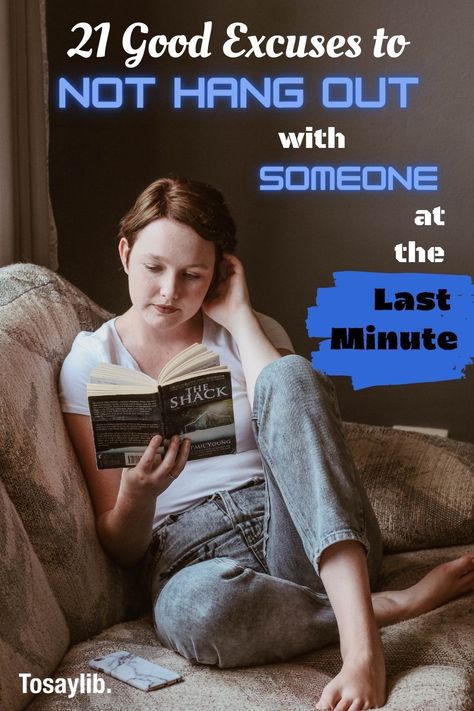 You might feel that chilling at home is better than hanging out, and maybe, you want to cancel at the last minute with someone. Finding the right excuses to not hang out in such instances can be tough, and you need the right words to make that person understand. #excusestonothangout #excusestonotgoout #excusestocancelplans Excuses Not To Hang Out With Someone, Good Excuses To Get Out Of Hanging Out, Excuses For Not Hanging Out, Excuses To Not Hang Out With Friends, Excuses To Not Hang Out, Chilling At Home, Ways To Say Said, Paul Young, Book Club Meeting