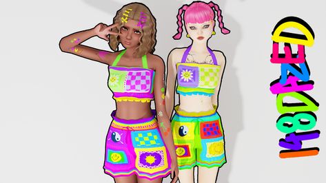 KNIT OUTFIT ˗ˏˋ ♡ ˎˊ˗ | 148DAZED on Patreon Sims 4 Cc Bright Clothes, Sims 4 Cc Colorful Clothes, Fish Nets Outfit, Kidcore Clothes, Vampire Outfit, Sleep Outfit, Sims Finds, Sims 4 Sims, Vampire Clothes