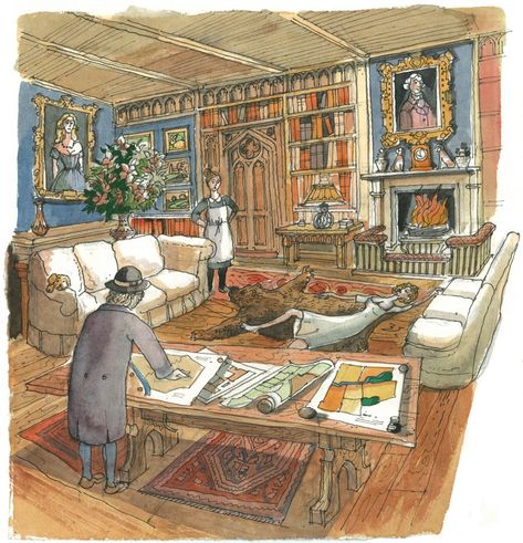 Old English Interior, Manor House Interior, Union Of South Africa, Country Manor House, Queen Anne House, Mystery Parties, British Books, Library Aesthetic, Country Houses