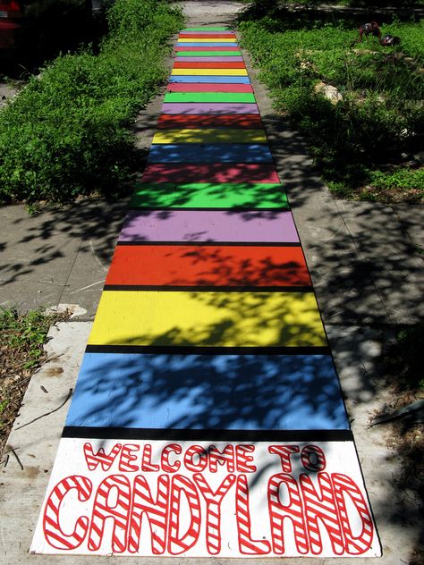 https://flic.kr/p/7eKLqF | Candy Land Board Game | For the Halloween party we threw at the Pink Palace, I created a life-size Candy Land game that guests walked down in order to get into the party Candy Land Board, Board Game Themes, Candy Themed Party, Candy Land Birthday Party, Candy Birthday Party, Candyland Birthday, Candyland Party, Candy Theme, Candy Land Theme