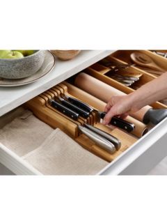 Drawer Knife organizer Drawer Organisation, Ikea Accessories, Knife Organizer, Utensil Tray, Knife Organization, Small Bathroom Sinks, Bamboo Construction, Knife Storage, Kitchen Organisation