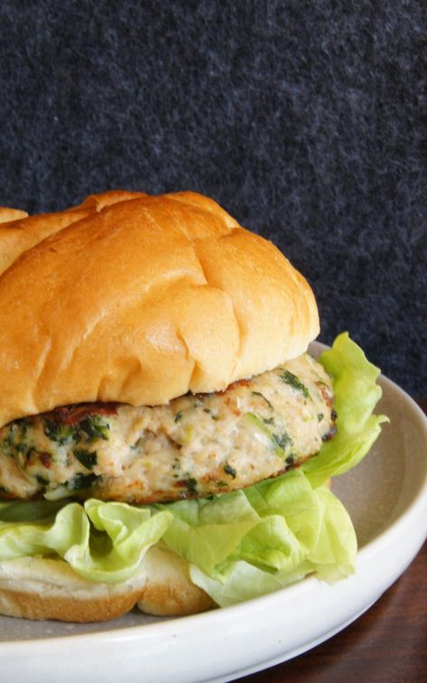 Spinach Asiago Chicken Burgers — Land of 10,000 Recipes White Cheddar And Spinach Chicken Burger, Chicken Asiago, Chicken And Goat Cheese, Spinach Burgers, Asiago Chicken, Chicken Hamburger, Burgers Recipes, Recipes Spinach, Chicken Garlic