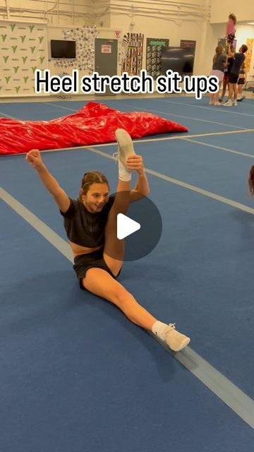 Jaclyn Ferrell on Instagram: "✨Sit ups…flyer edition!  ✨3-in-1 drill for heel stretches! Body control, flexibility, core & leg strength. I use this drill to make sure flyers keep their hip in and core engaged.   • • • •  #cheer #cheerleading #allstarcheer #cheercoach #stretchingflex #flexibility #flexclass #flyer #flyerflex #flyerstretch #flyerdrills #flyertips #cheertips #heelstretch #allstar #competitioncheer #stunting #stunts #splits #strengthtraining #gym #gymworkout #workout #fit #fitness #cheerworkout #cheerstunts #dance #coreworkout #corestrength" Flyer Drills Cheer At Home, Cheer Flyer Drills, Flyer Conditioning Cheer, Flyer Stretches Flexibility, Cheer Workouts For Flyers, Cheer Workouts Flexibility, Cheer Conditioning Workouts, Flyer Drills, Flyer Stretches