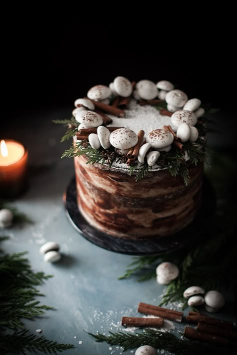 Spiced Hot Chocolate, Nature Cake, Chocolate Layer Cake, Spice Cake, Holiday Cooking, Food Cakes, Christmas Cake, Let Them Eat Cake, Christmas Baking