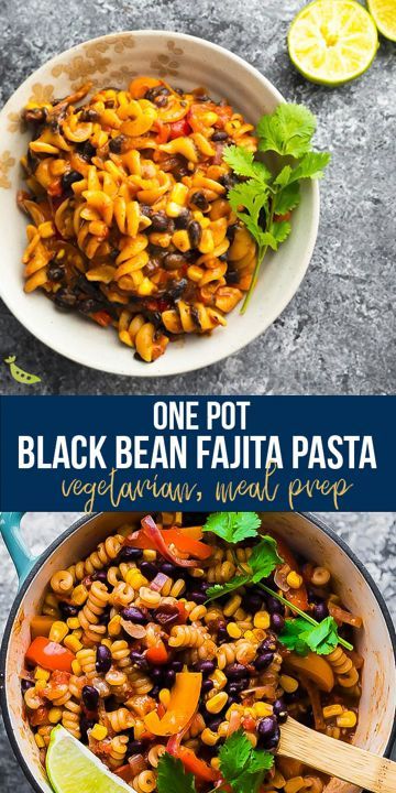 Recipe With Bell Peppers, Fajita Pasta Recipe, Vegetarian Pasta Recipe, Black Pasta, Fajita Pasta, Pot Recipes Healthy, Vegetarian Pasta Recipes, Rice Recipes For Dinner, Breakfast Party