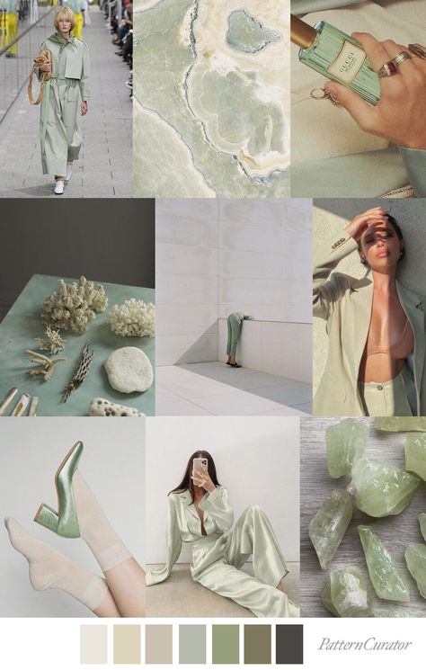 Pattern Curator PISTACHIO CALCITE #trends #color #fashion #fw22 Mood Board Fashion Inspiration, Mode Gossip Girl, Pattern Curator, Pistachio Calcite, Fashion Trending Moodboard, Print And Pattern, Color Trends Fashion, Fashion Forecasting, Mode Abaya